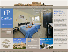 Tablet Screenshot of hotelphaedra.com